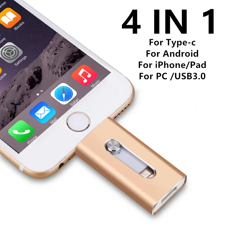 iStore Pro™ – 4-in-1 USB Stick voor iPhone & Android