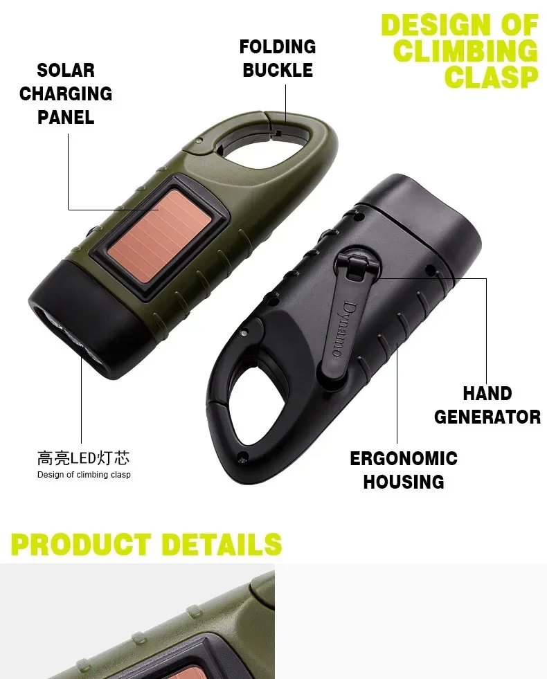 Zonne-energie Handcrank Campinglamp