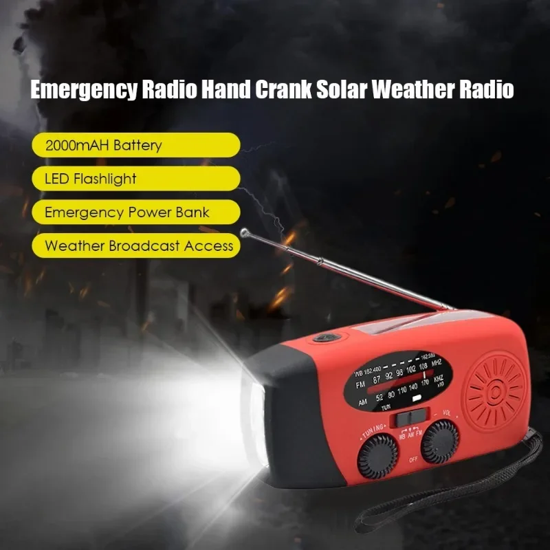 Noodradio Met Handcrank En Zonne-energie